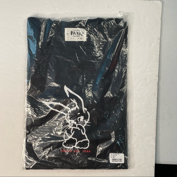 Awake New York Black Color Bunny Tee Shirt Mens XXL Size - Picture 4 of 7